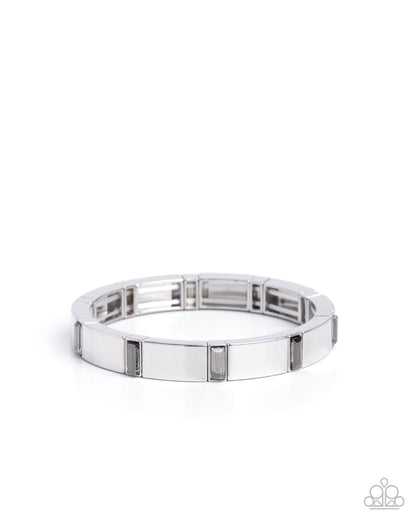 Glistening Gesture - silver - Paparazzi bracelet