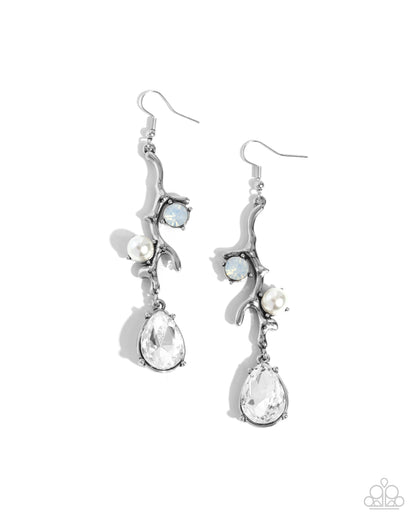 Glitzy Giveaway - white - Paparazzi earrings