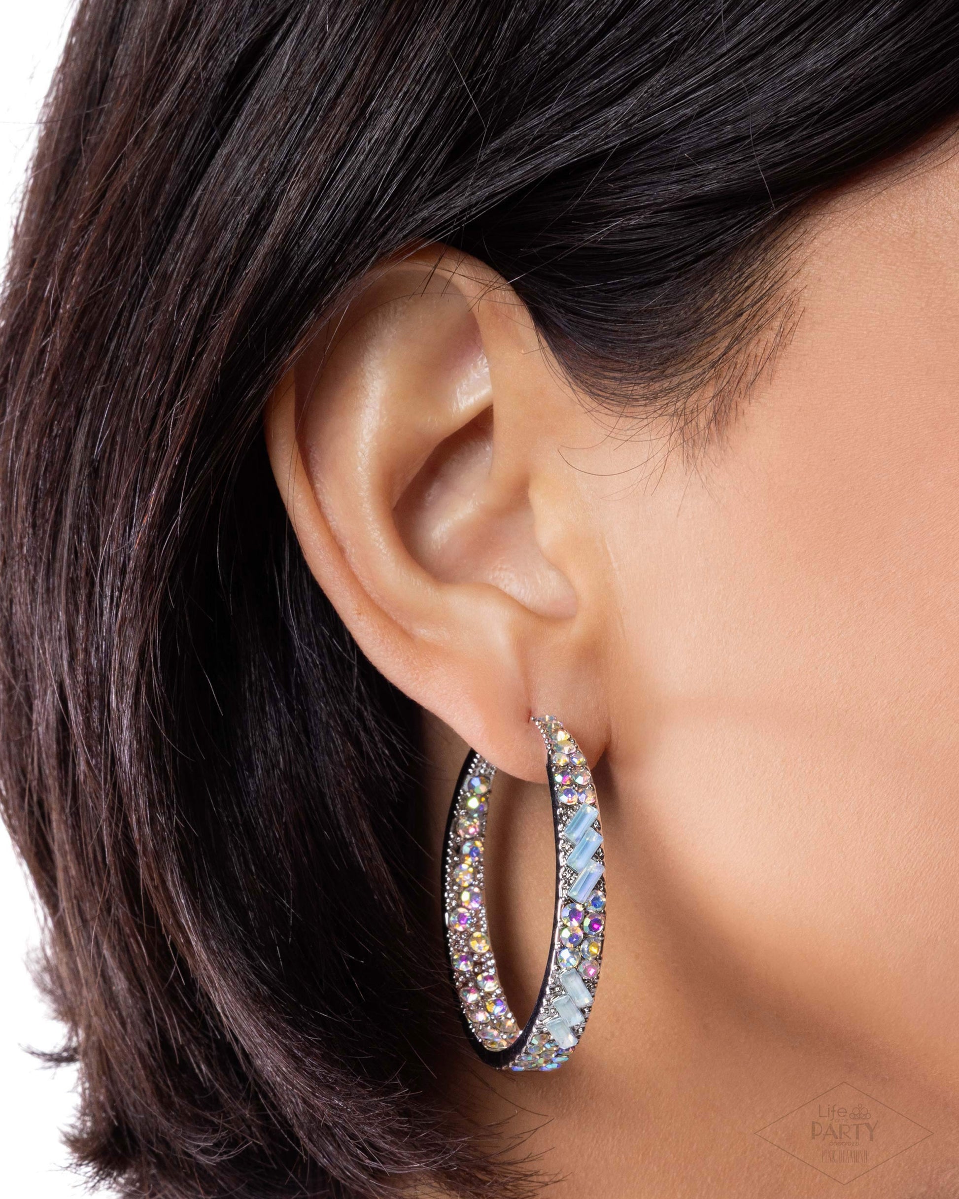 Glitzy by Association - blue - Paparazzi earrings