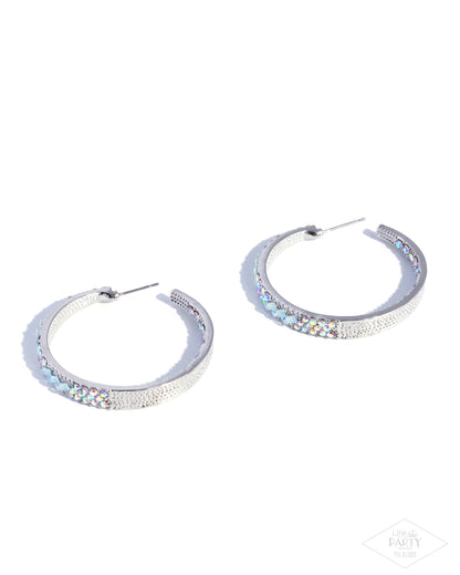 Glitzy by Association - blue - Paparazzi earrings
