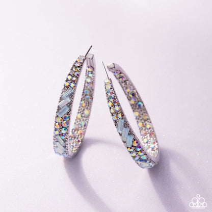 Glitzy by Association - blue - Paparazzi earrings