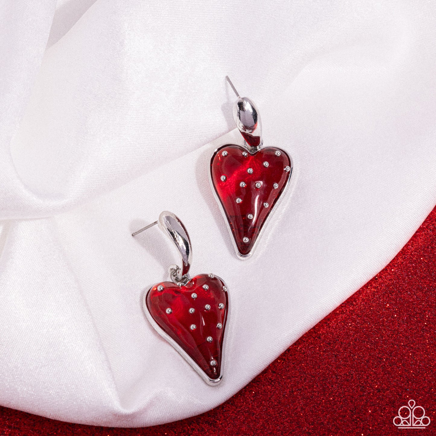 Glossy Goodwill - red - Paparazzi earrings