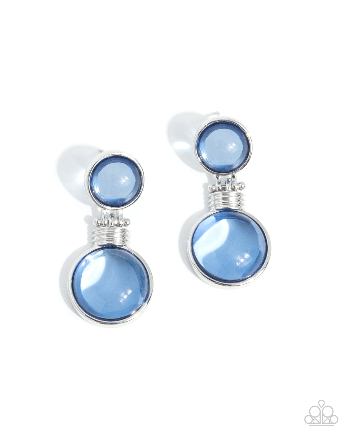 Glossy Guest - blue - Paparazzi earrings
