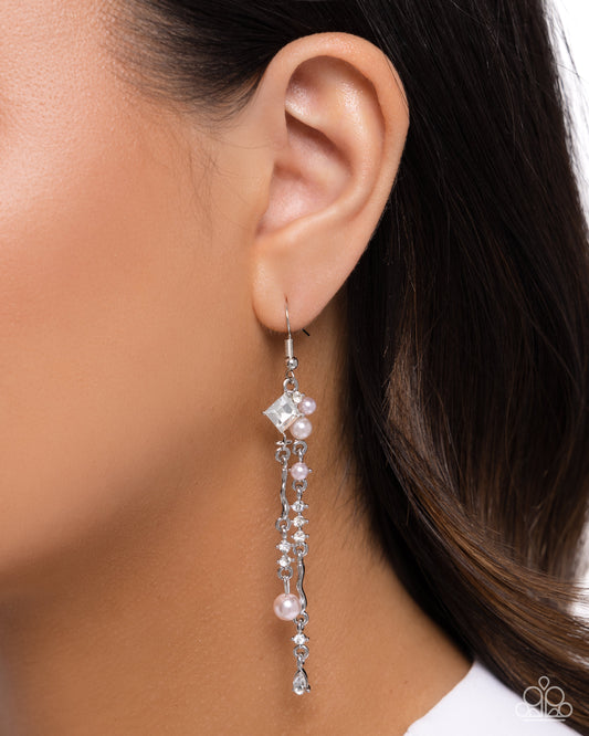 Glowing Gamut - pink - Paparazzi earrings