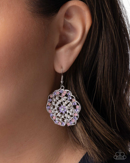 Glowing Grace - purple - Paparazzi earrings