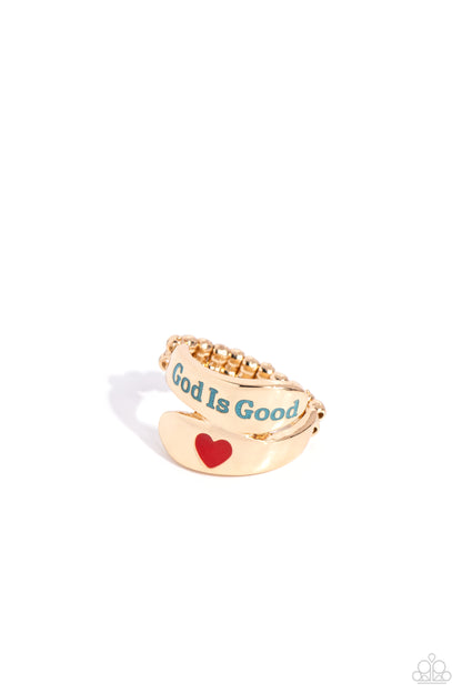 God is Good - gold - Paparazzi ring