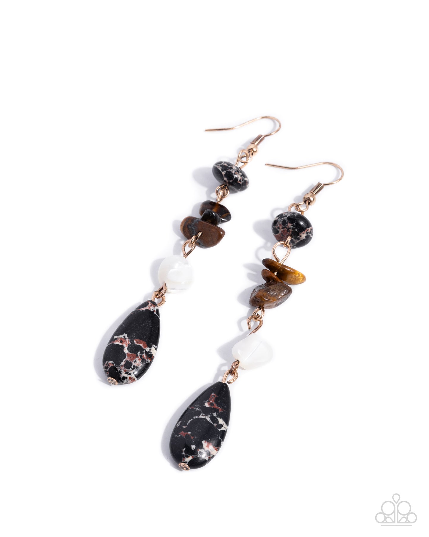 Going Desert to Desert - black - Paparazzi earrings