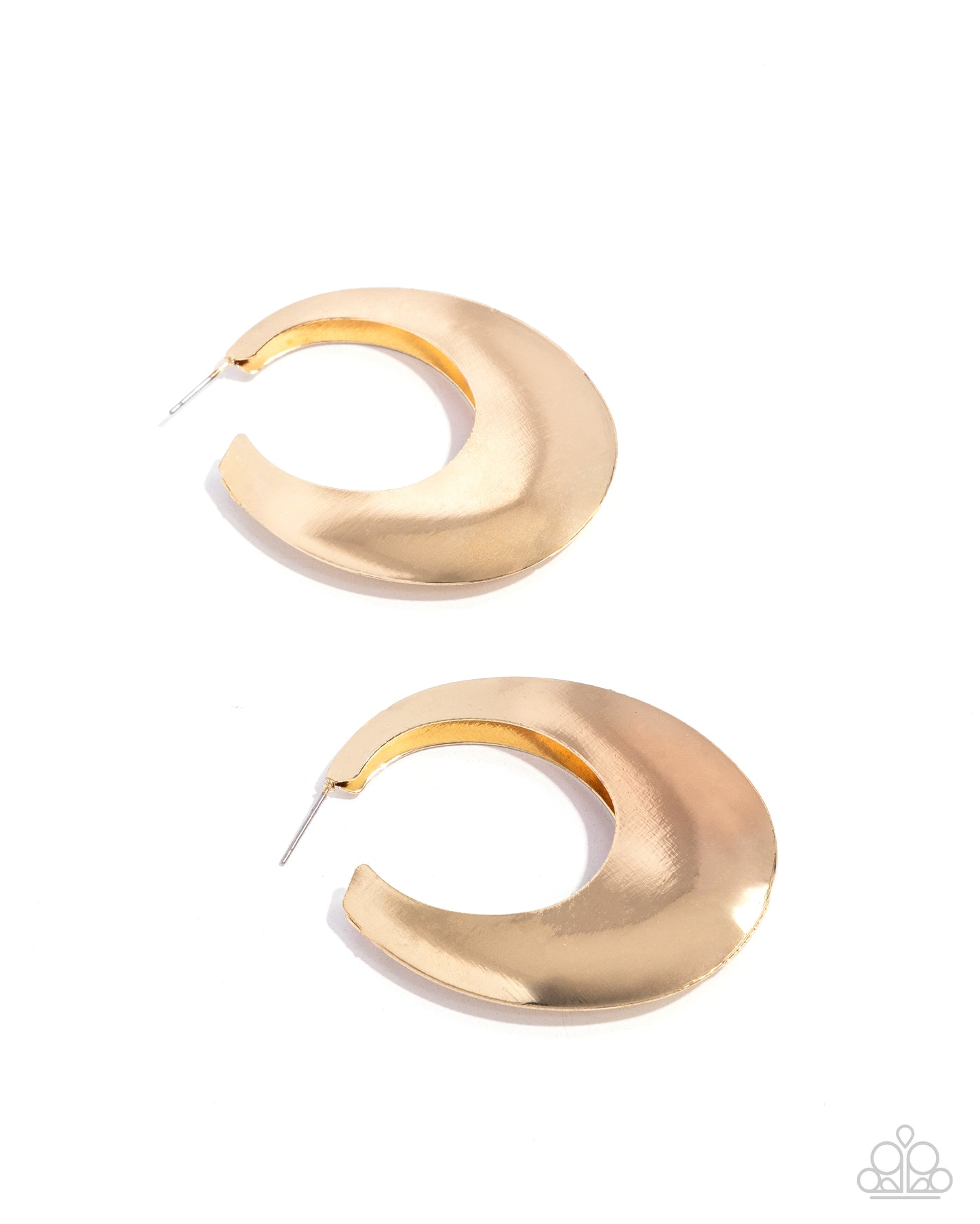 Going OVAL-board - gold - Paparazzi earrings