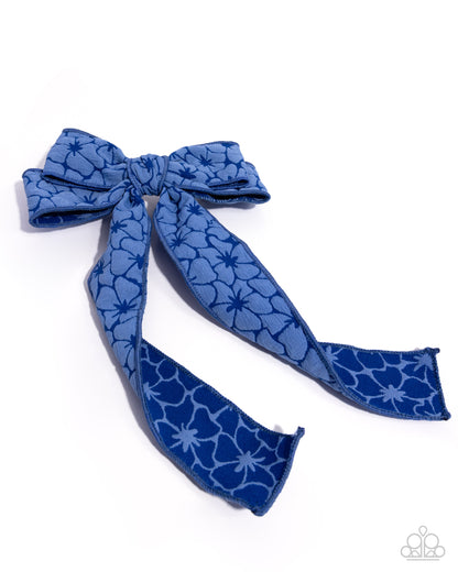 Good to BOW - blue - Paparazzi hair clip