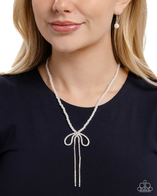 Grace and Favor - white - Paparazzi necklace