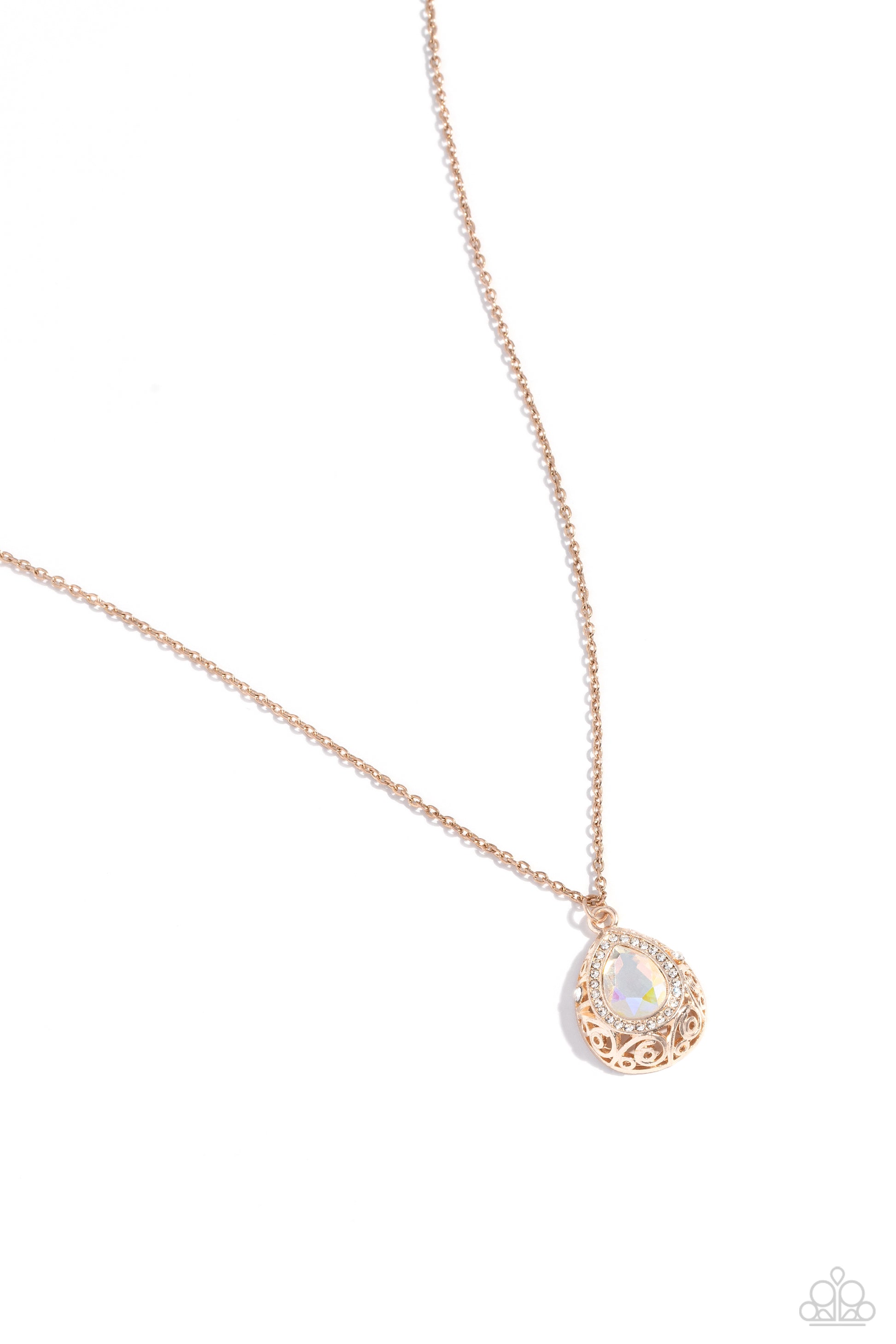 Gracefully Glamorous - rose gold - Paparazzi necklace