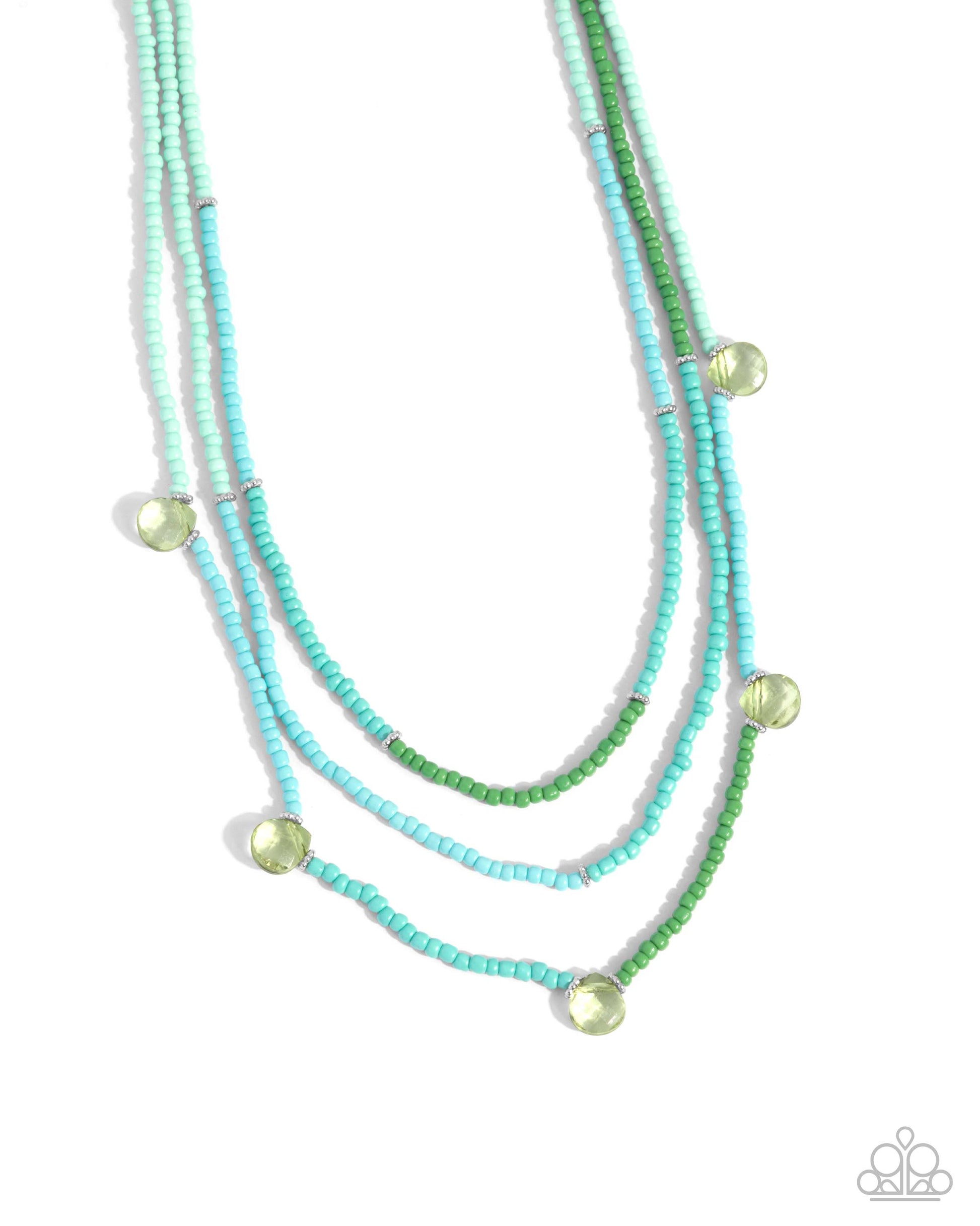 Grandeur of the World - green - Paparazzi necklace