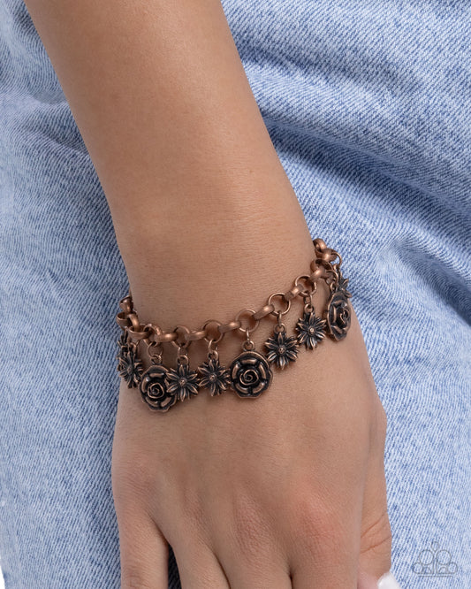 Grandiose Garden - copper - Paparazzi bracelet