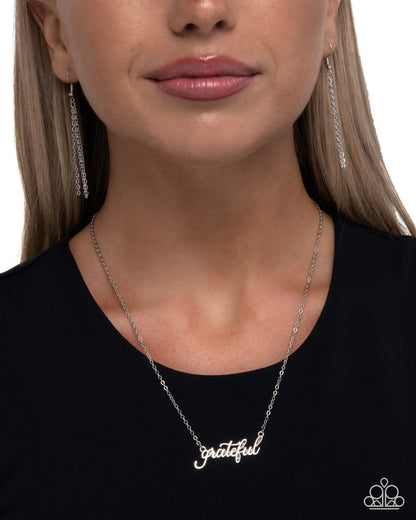 Grateful for You - silver - Paparazzi necklace
