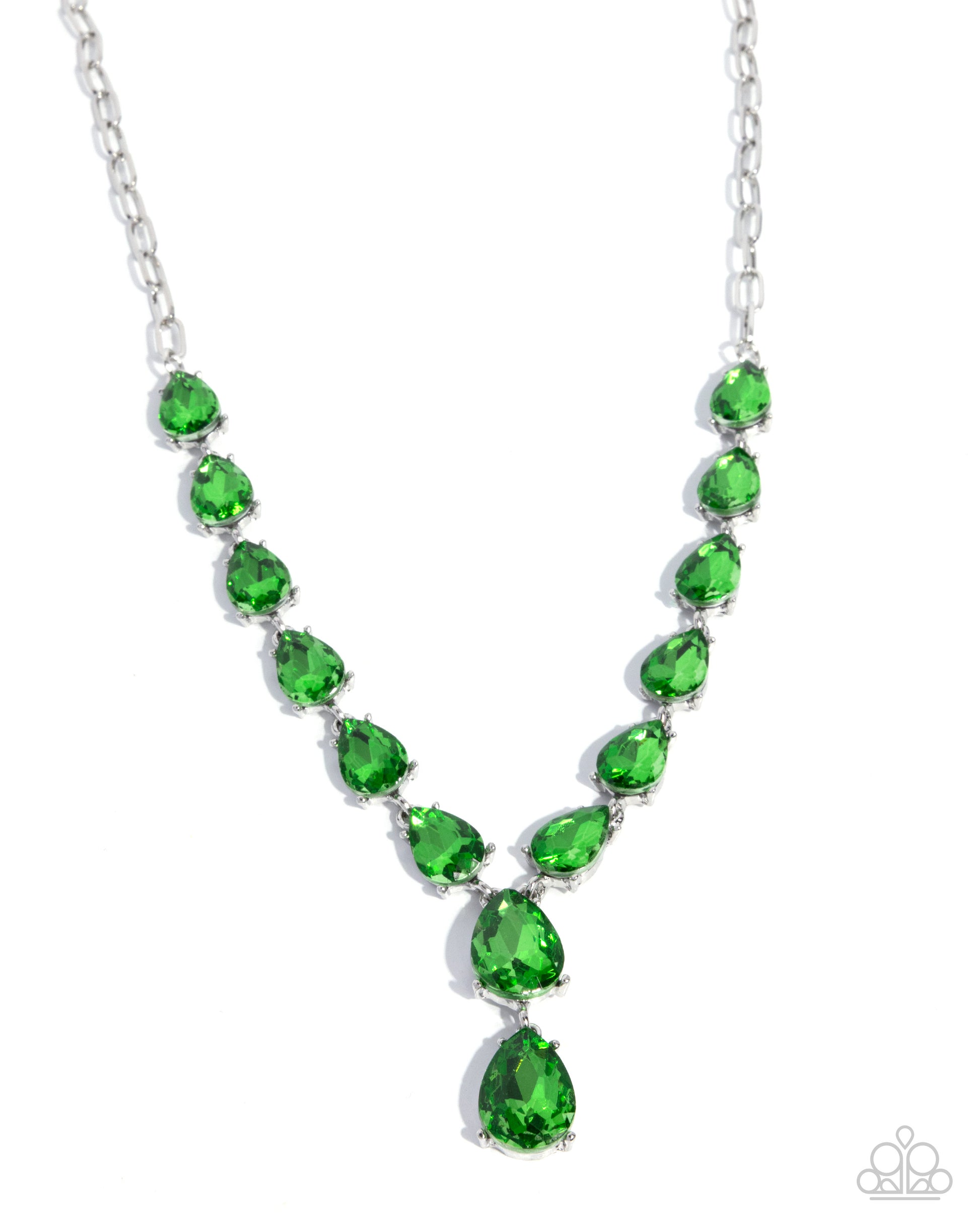 Gratifying Gems - green - Paparazzi necklace