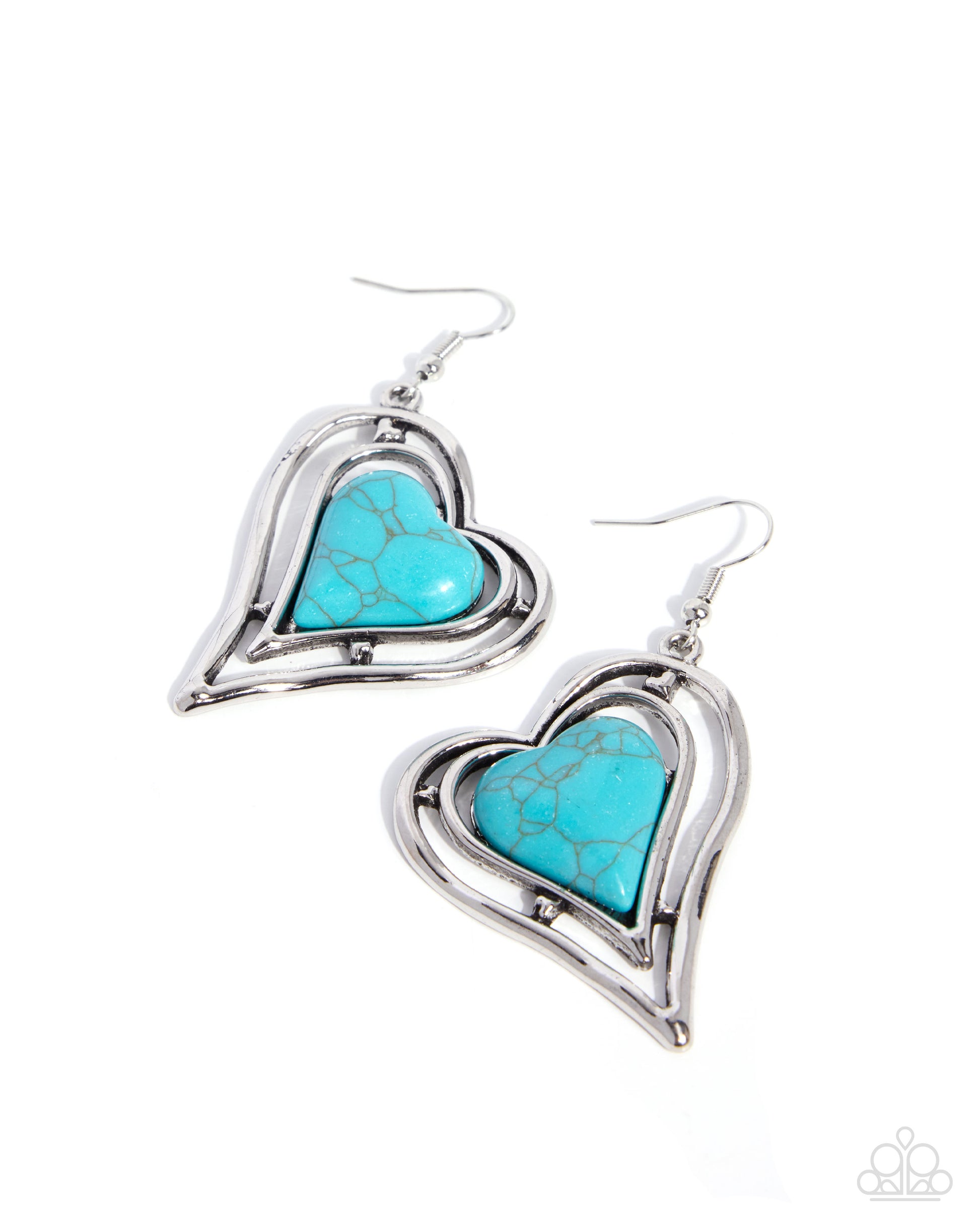 Grounded Gift - blue - Paparazzi earrings