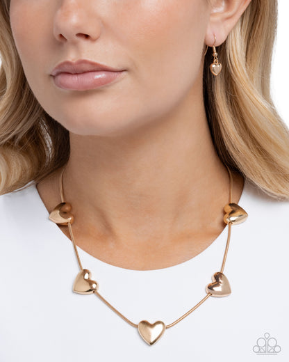 Group Date - gold - Paparazzi necklace