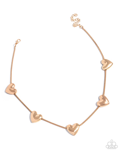 Group Date - gold - Paparazzi necklace