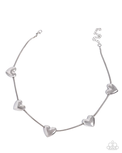 Group Date - silver - Paparazzi necklace