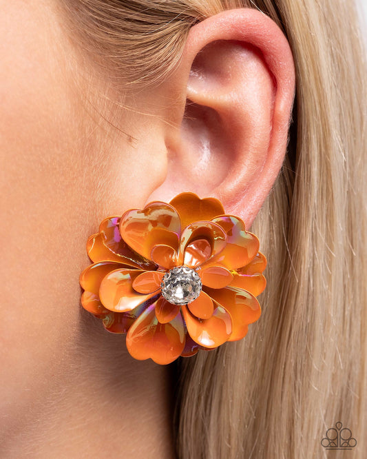 Growth Rate - orange - Paparazzi earrings