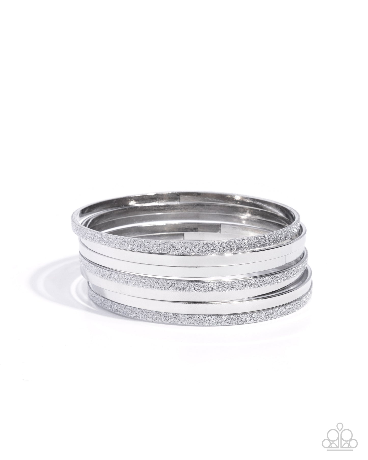 Grungy Glitter - silver - Paparazzi bracelet