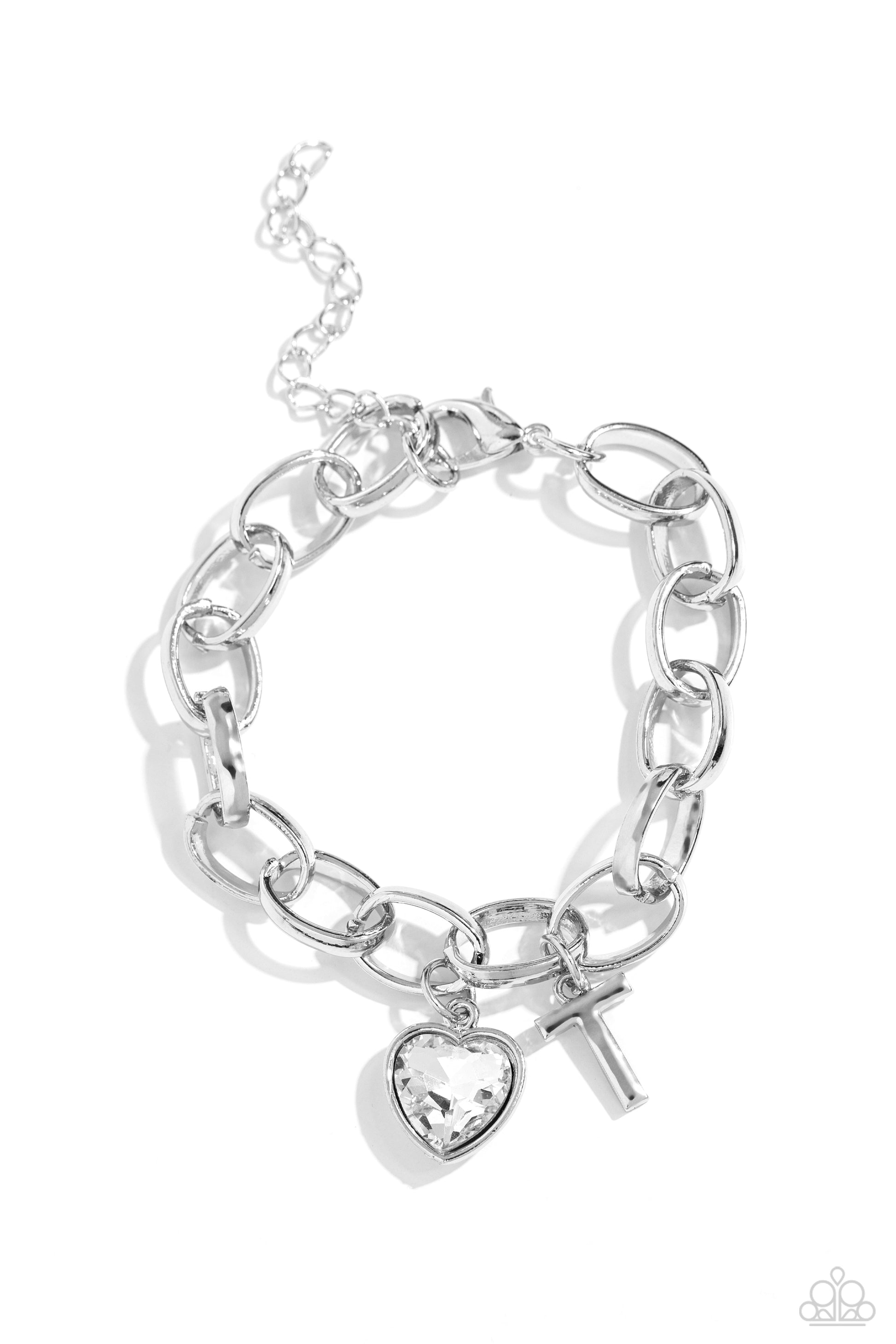 Guess Now Its INITIAL - white - T - Paparazzi bracelet