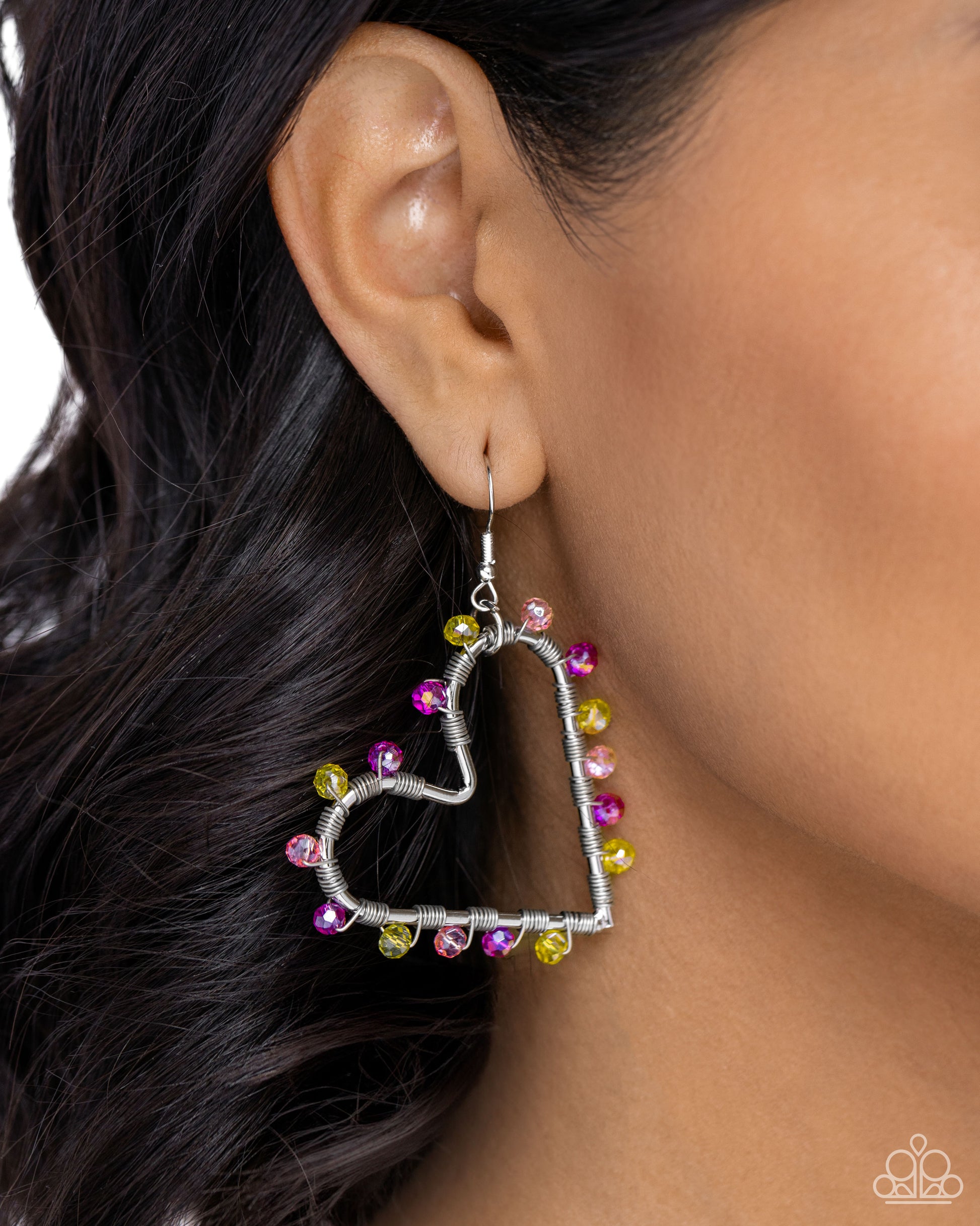 HEART of Your World - multi - Paparazzi earrings