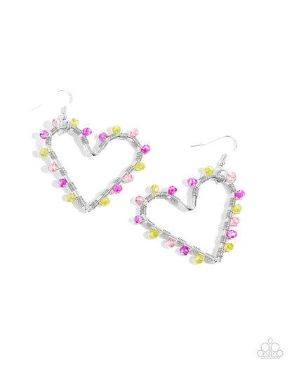 HEART of Your World - multi - Paparazzi earrings