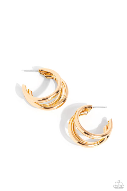 HOOP of the Day - gold - Paparazzi earrings