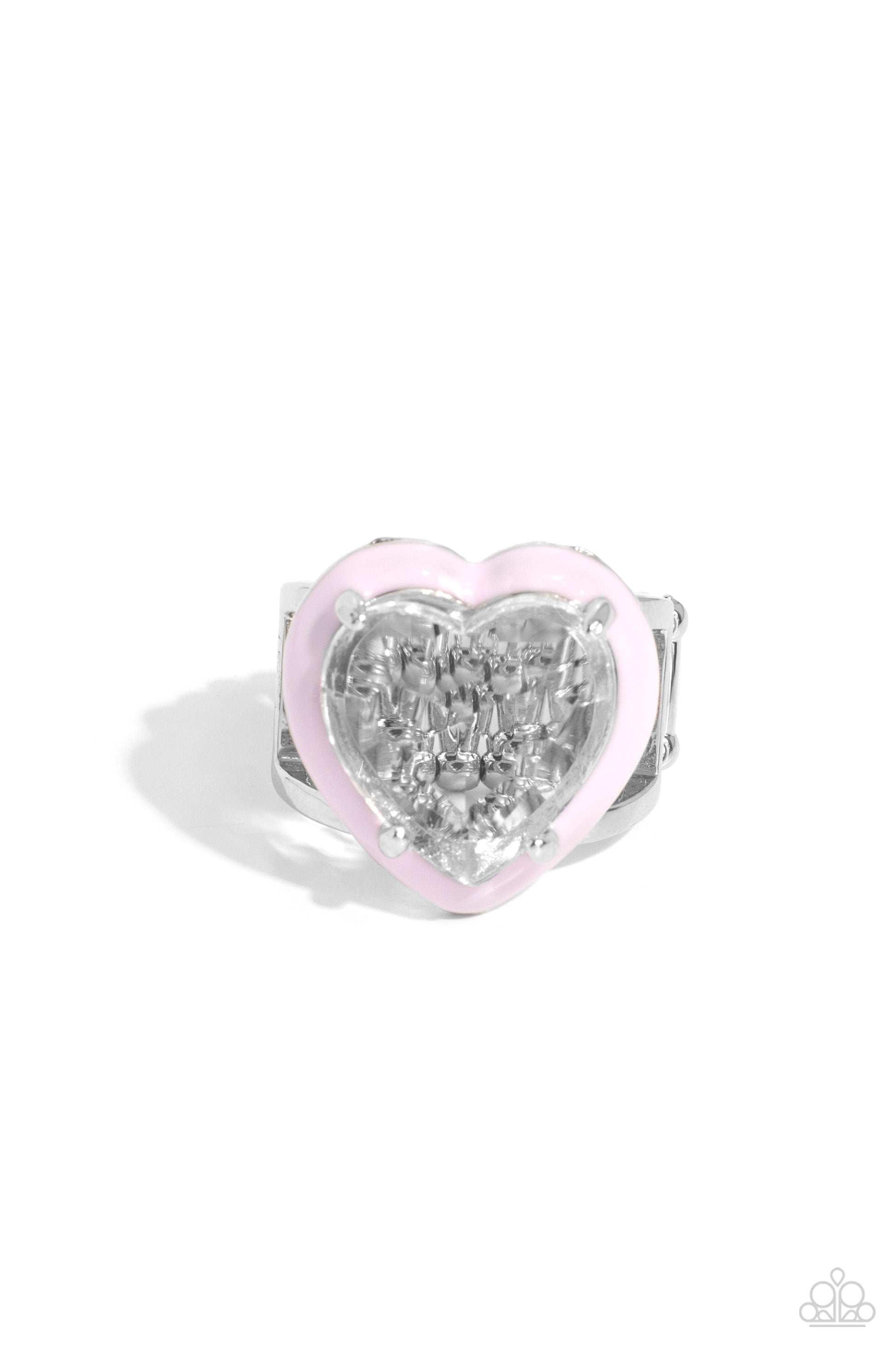 Hallmark Heart - pink - Paparazzi ring