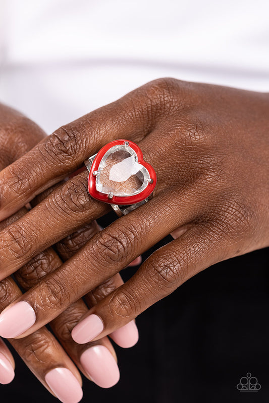 Hallmark Heart - red - Paparazzi ring