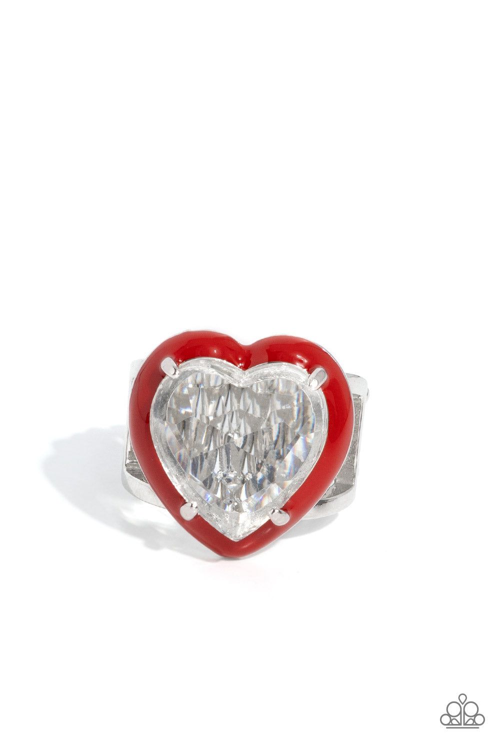 Cz red stone heart ring 18k of gold plated – Raf Rossi Gold Plated
