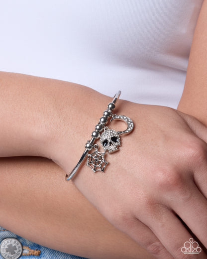 Halloween Habit - white - Paparazzi bracelet