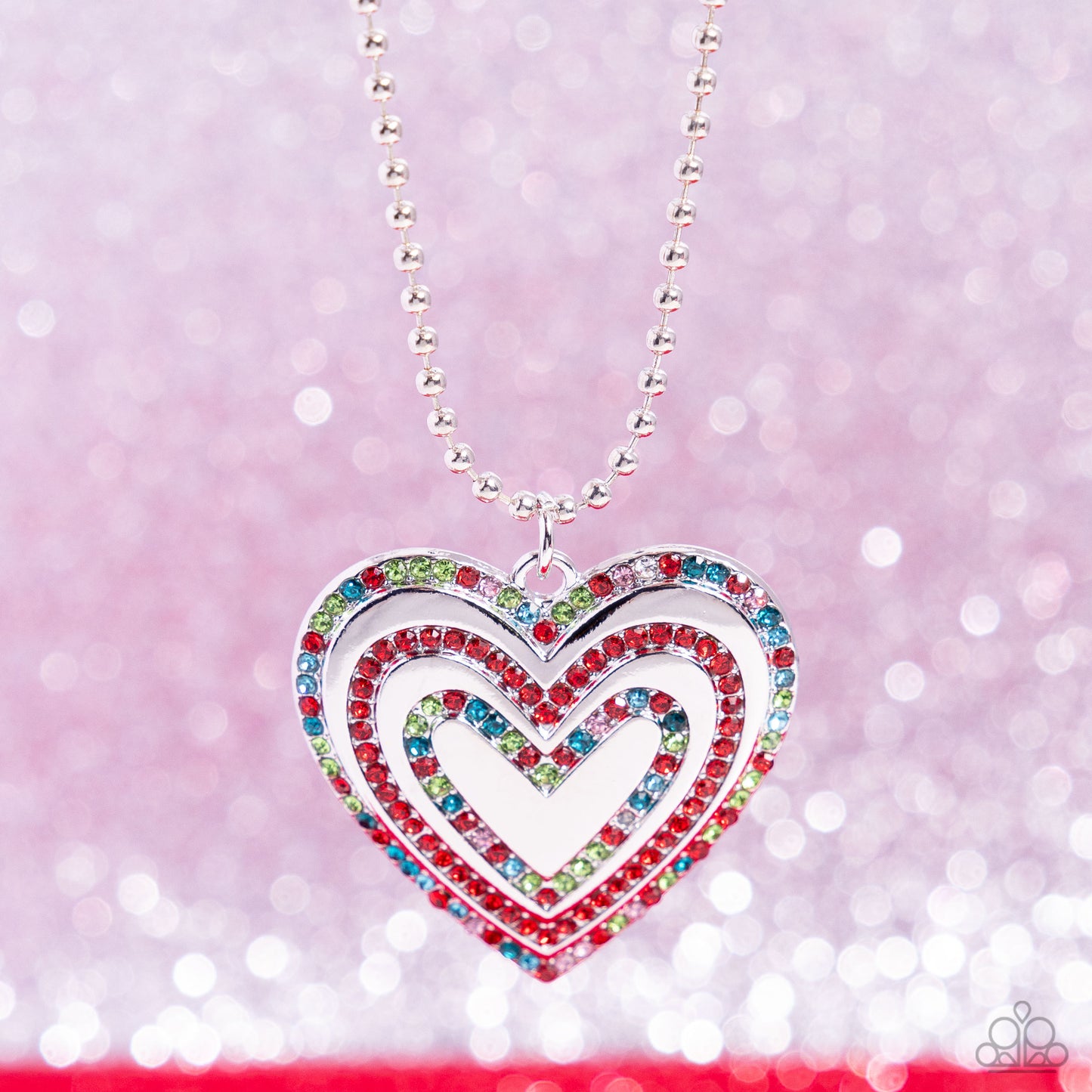 Hallucinatory Hearts - red - Paparazzi necklace