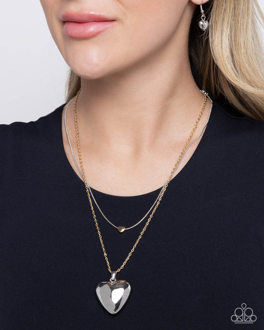 Halting Hearts - multi - Paparazzi necklace