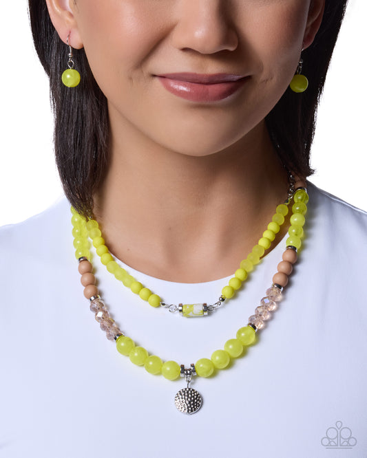 Hammered Habit - green - Paparazzi necklace