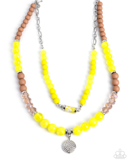 Hammered Habit - green - Paparazzi necklace