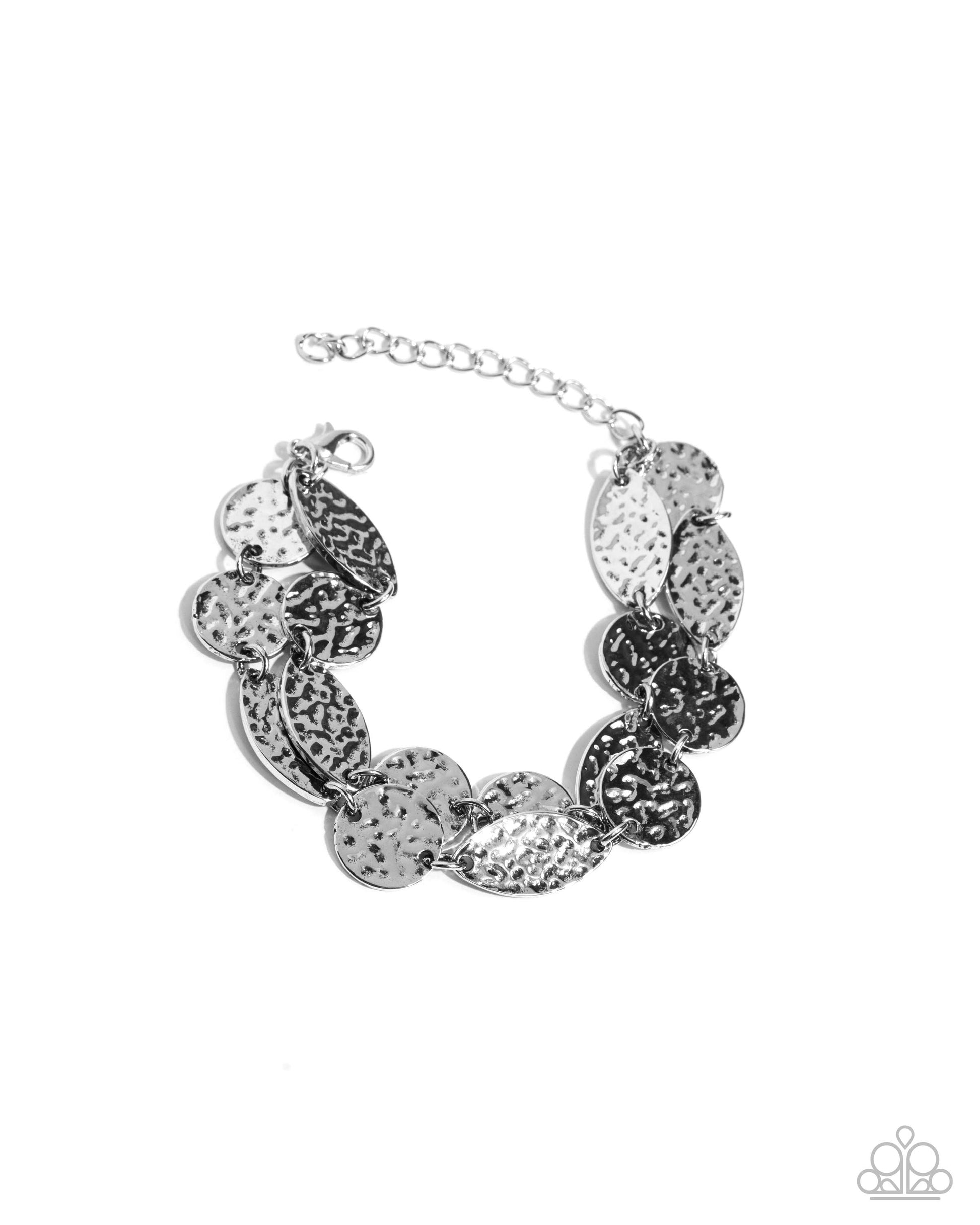 Hammered Hangout - silver - Paparazzi bracelet