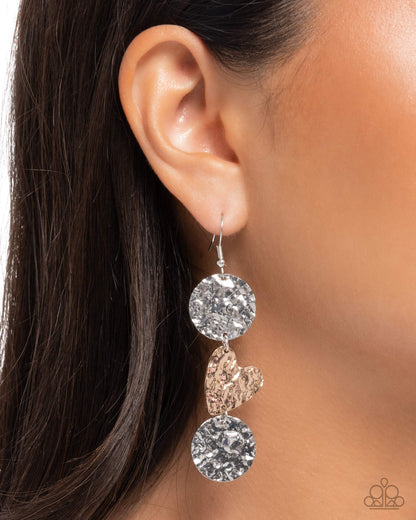 Hammered Haze - multi - Paparazzi earrings