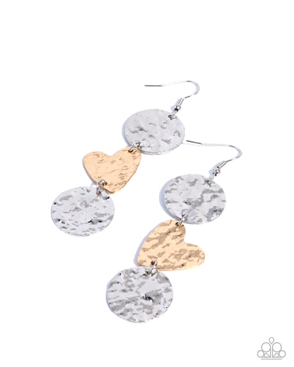 Hammered Haze - multi - Paparazzi earrings