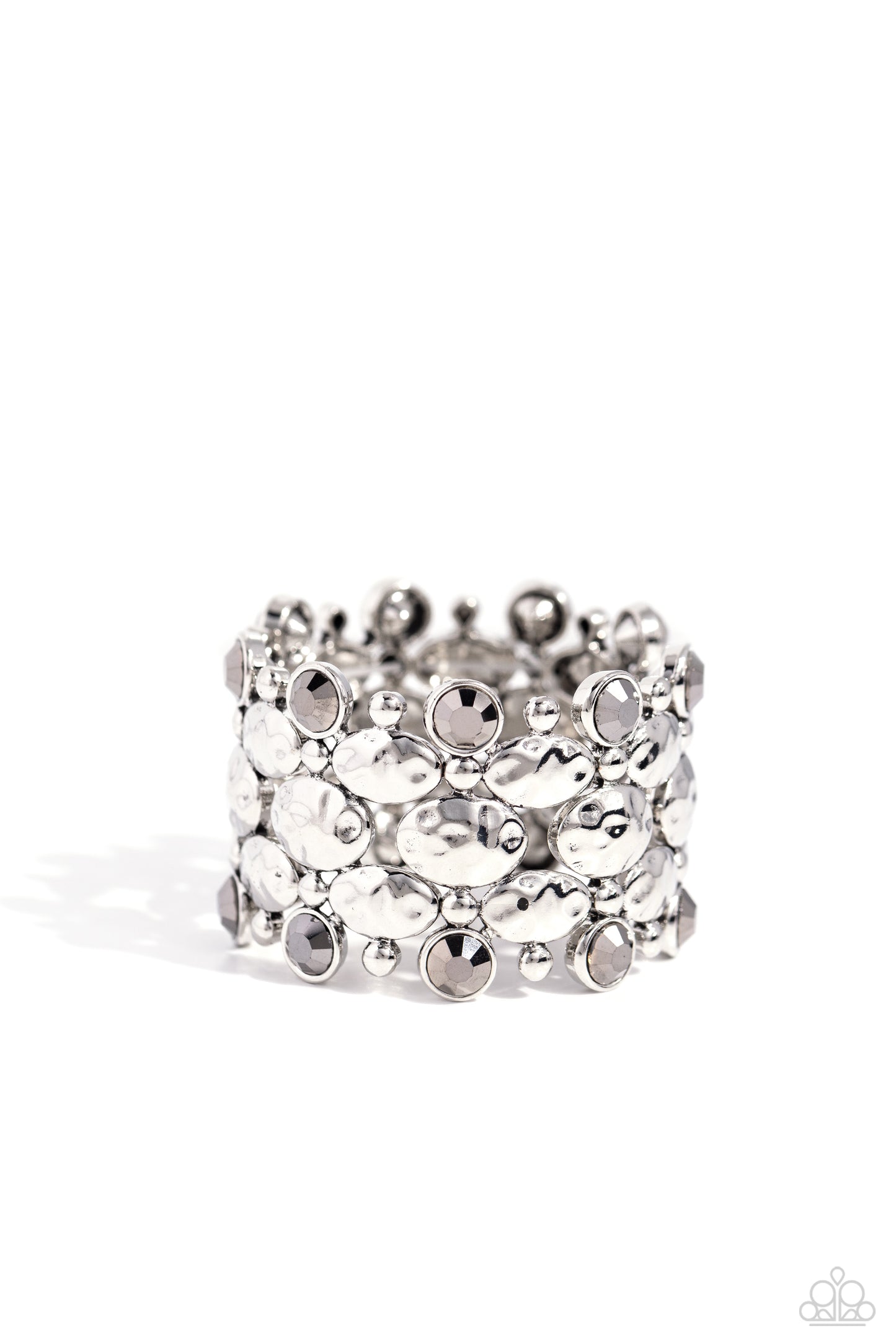 Hammered Headliner - silver - Paparazzi bracelet