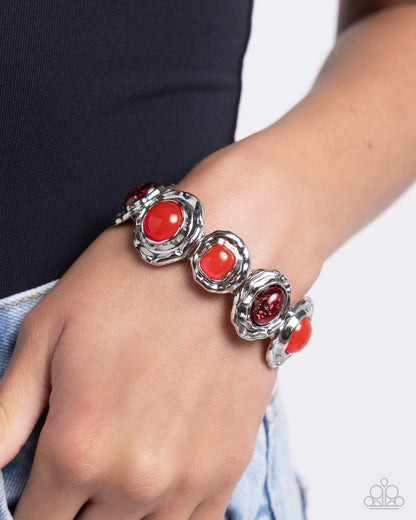 Hammered High - red - Paparazzi bracelet