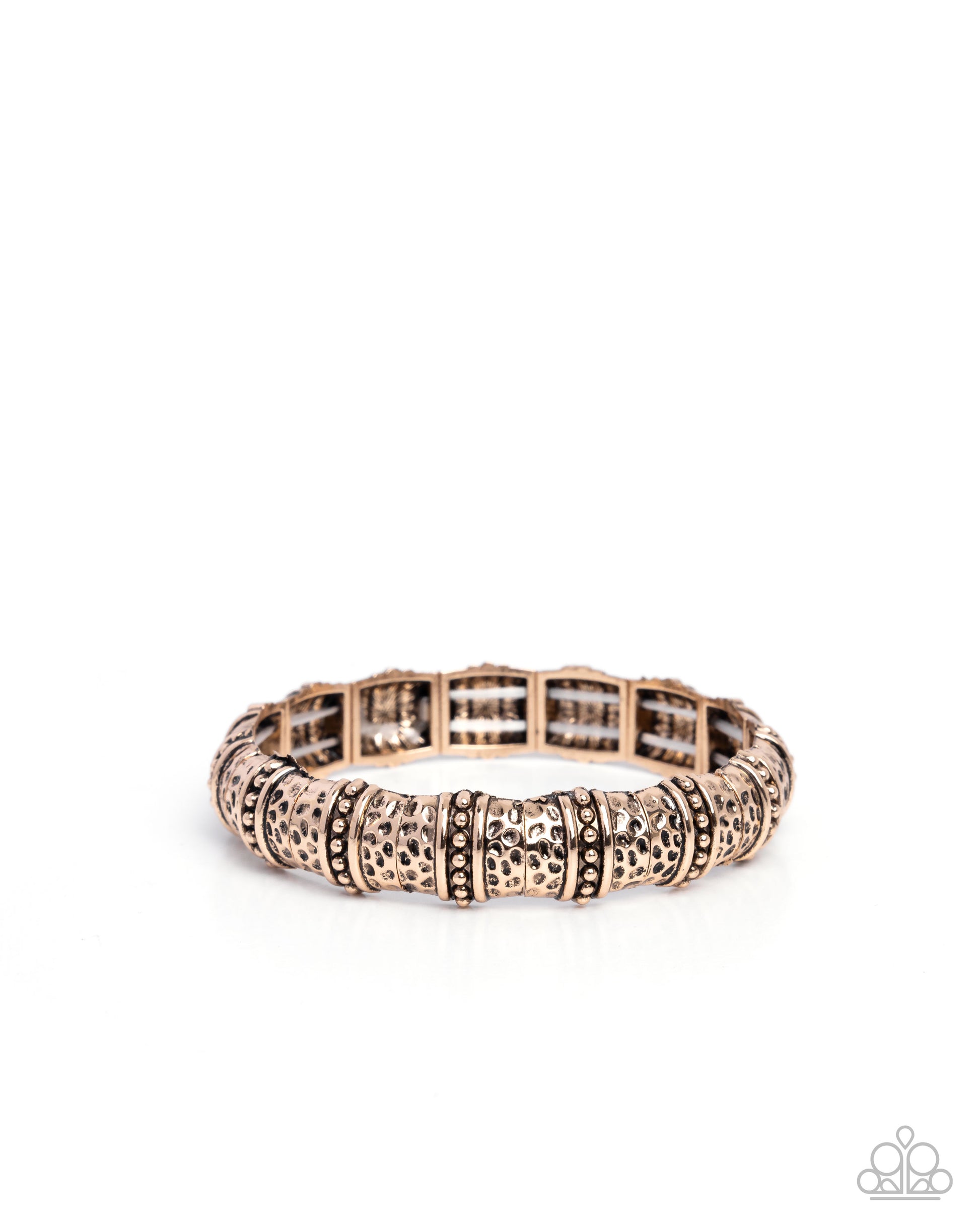 Hammered Homage - gold - Paparazzi bracelet