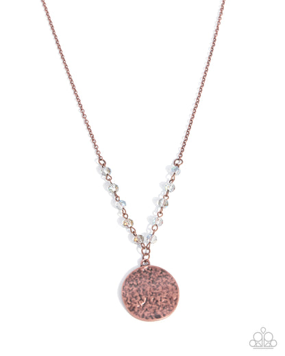 Hammered Homecoming - copper - Paparazzi necklace