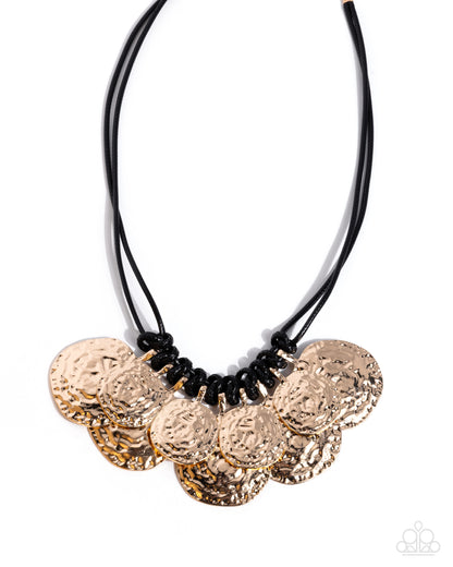 Hammered Honesty - gold - Paparazzi necklace