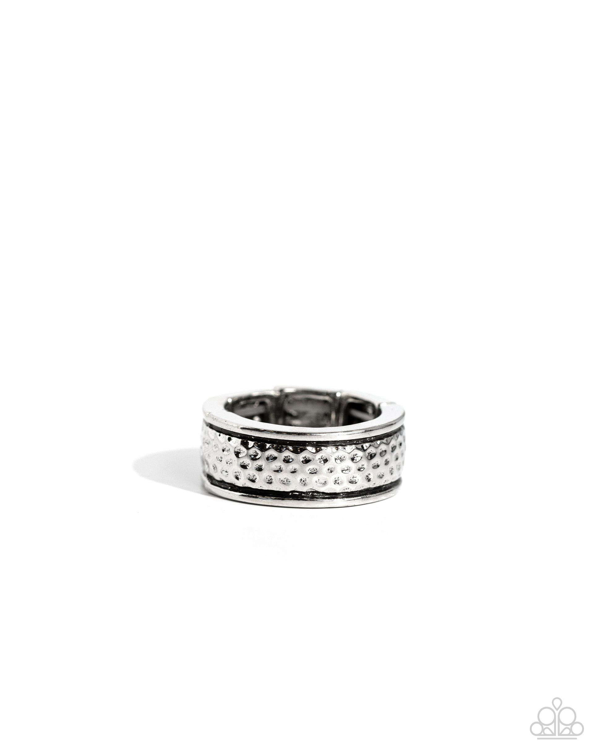 Hammered Houdini - silver - Paparazzi MENS ring