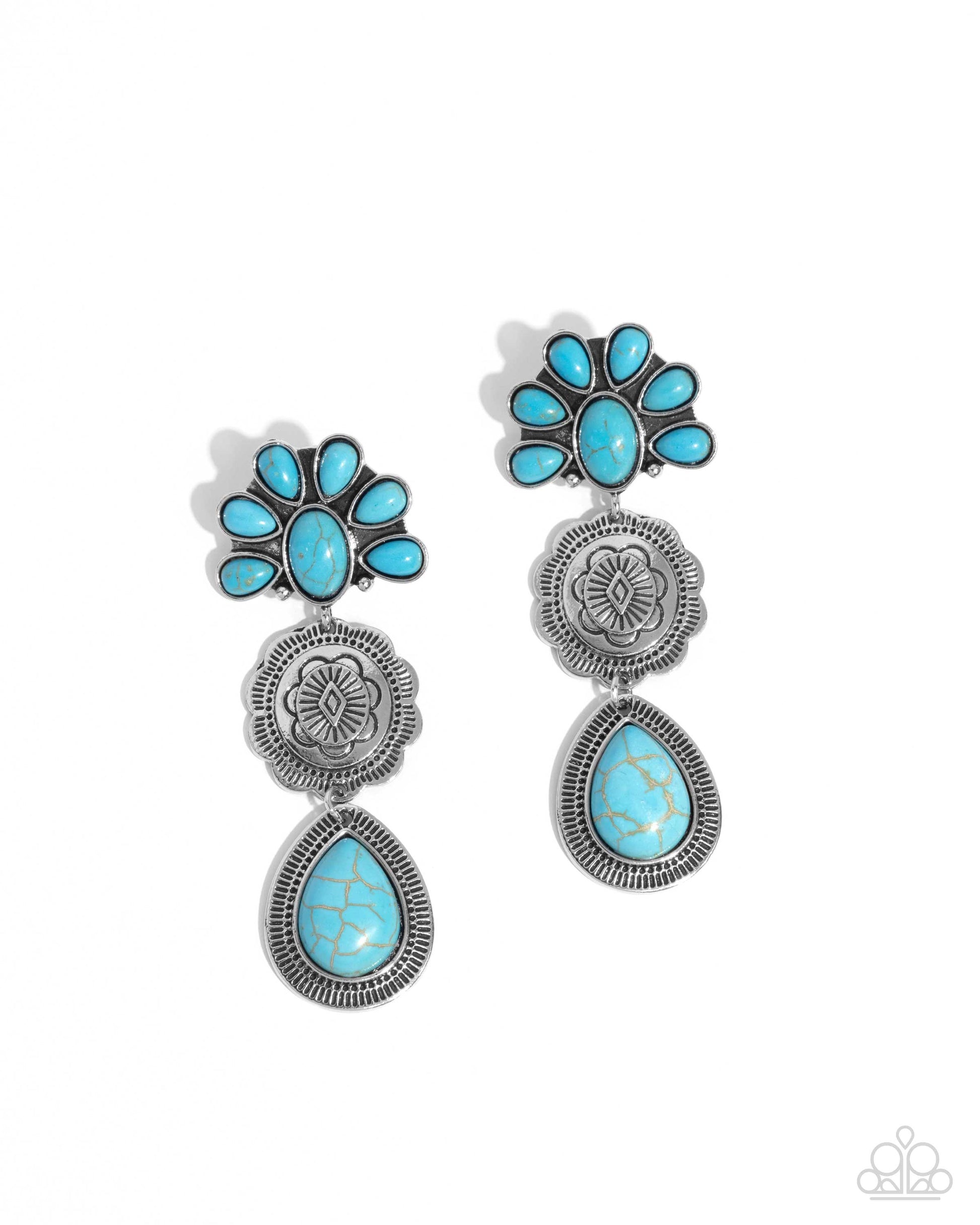Handcrafted Haul - blue - Paparazzi earrings