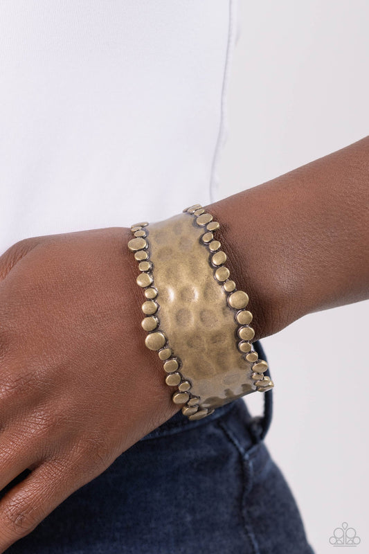 Handcrafted Haute - brass - Paparazzi bracelet
