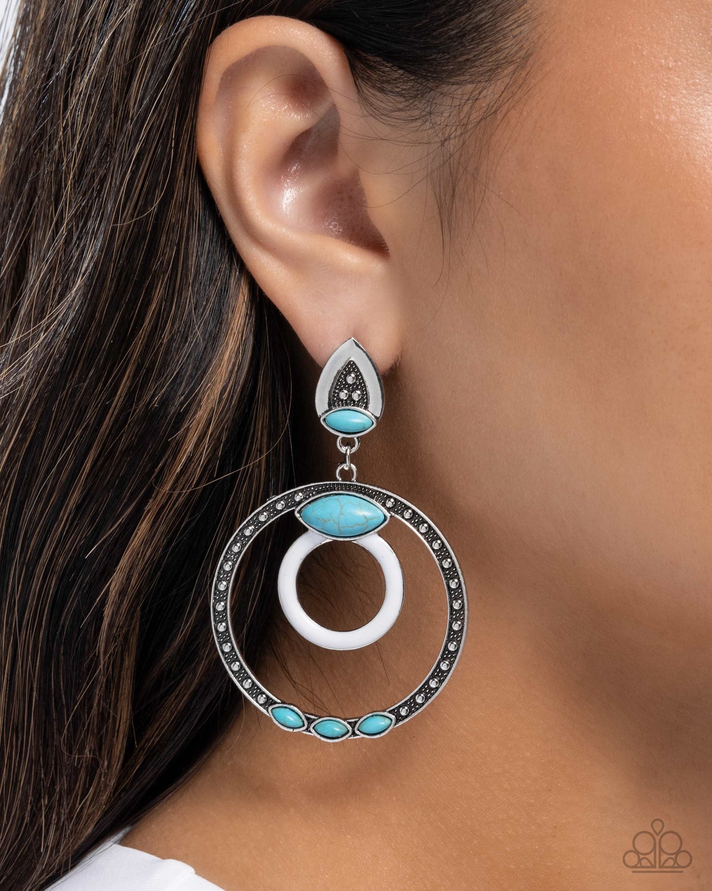 Handcrafted Hero - white - Paparazzi earrings