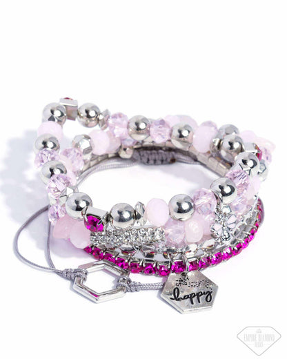 Happy as Can BEE - pink - Paparazzi bracelet